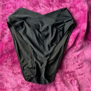 Aerie criss cross black bikini bottoms